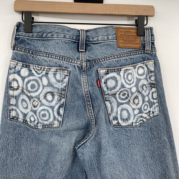 Levis Womens Jeans Size 26 Wedgie Mid Rise Button Fly Raw Hem Rigid Denim - Picture 7 of 11